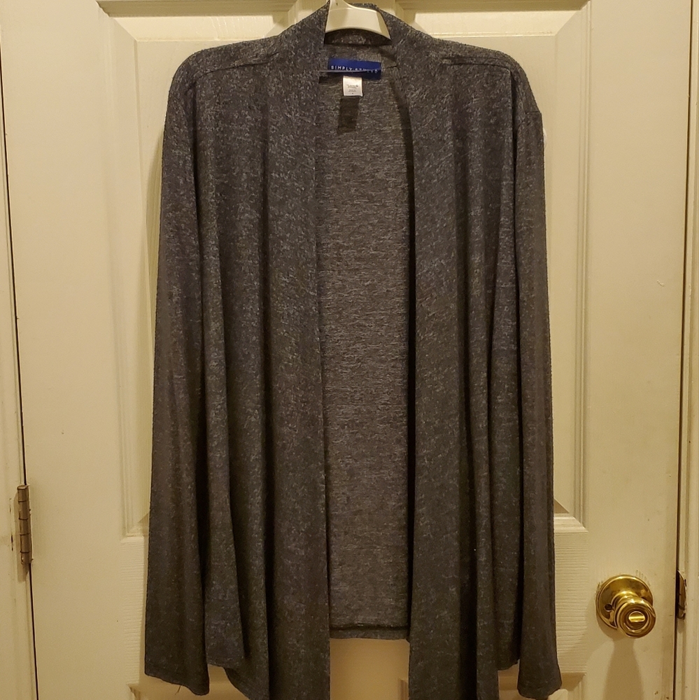 Simply Styled Grey Draped Cardigan